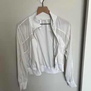 White lululemon bomber jacket
